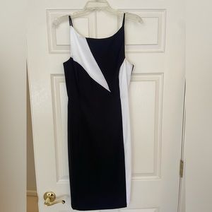 City Triangles black and white geometric dress.